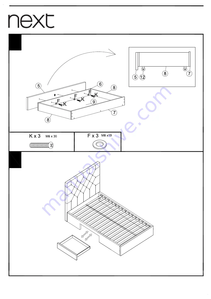 Next PARIS STORAGE BED SINGLE Assembly Instructions Manual Download Page 11