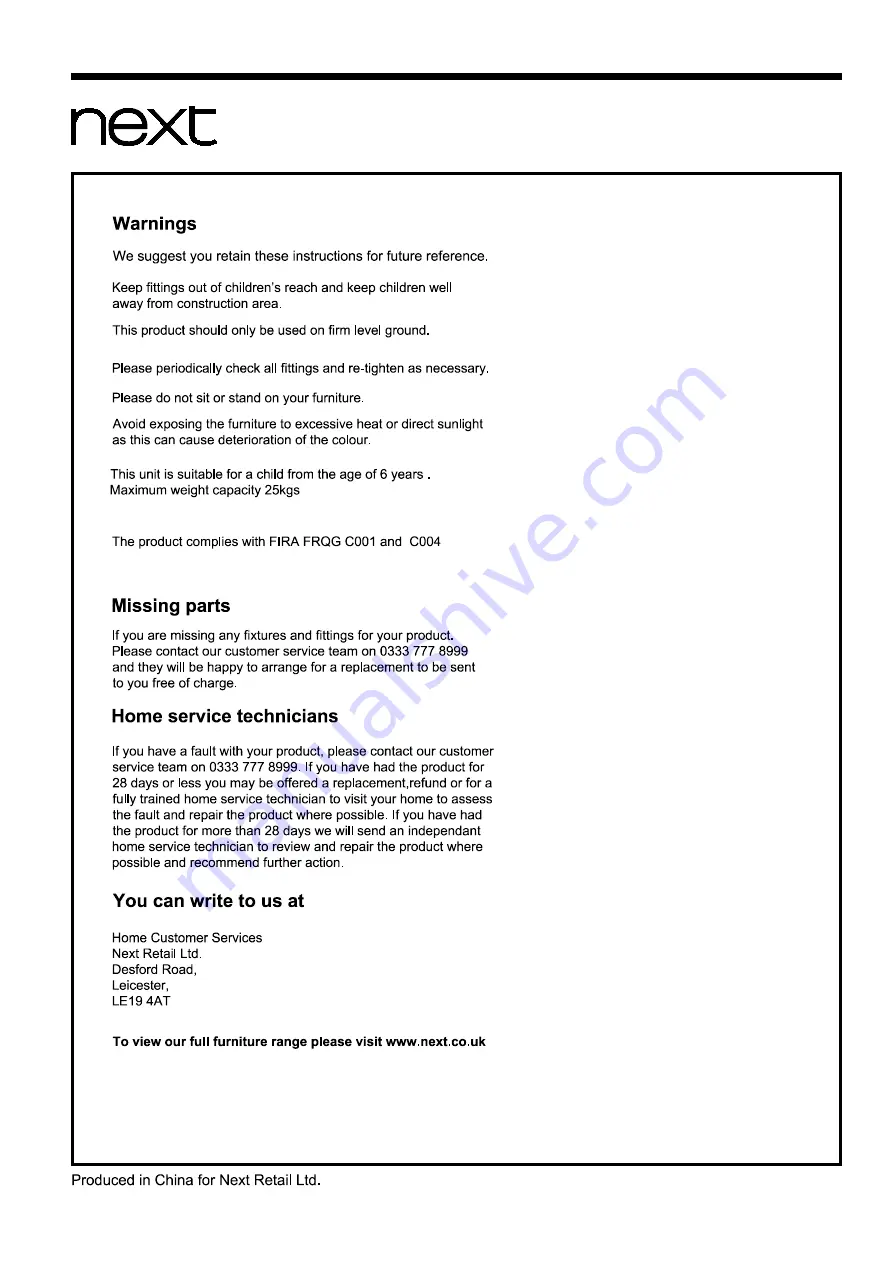 Next PARKER BED Assembly Instructions Manual Download Page 62