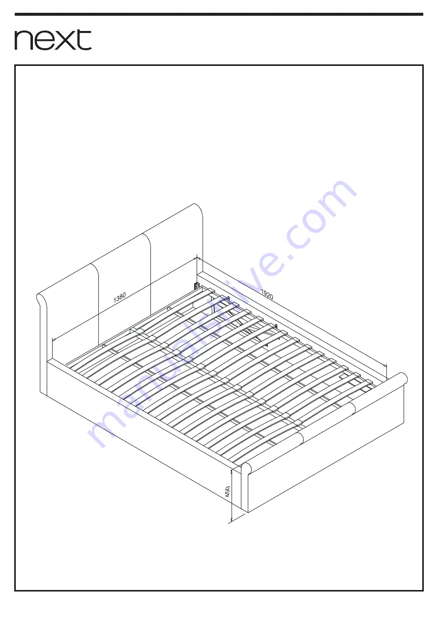 Next PORTOFINO SILVER FLIP BED DOUBLE Assembly Instructions Manual Download Page 8