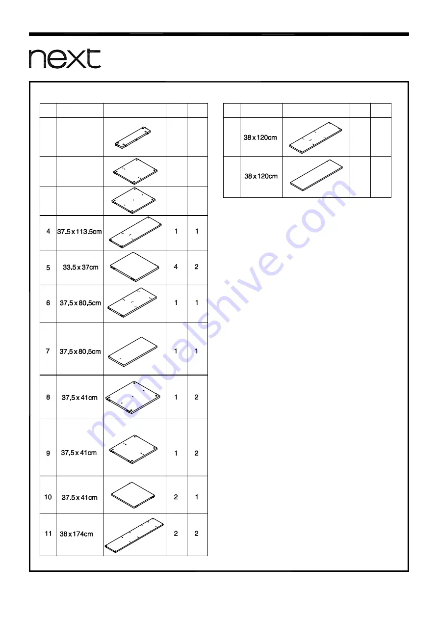 Next ROOM DIVIDER-OAK 614427 Assembly Instructions Manual Download Page 4