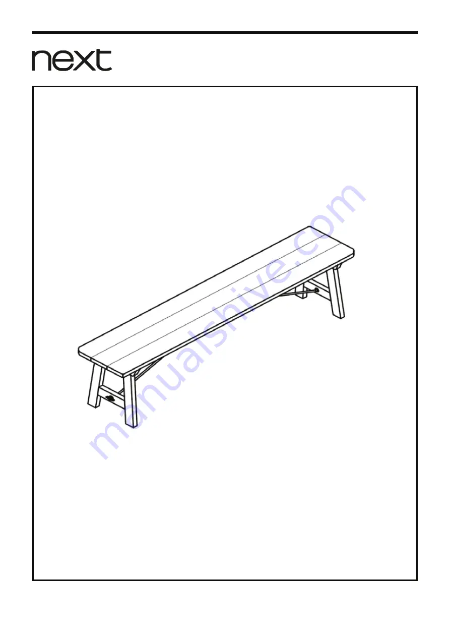 Next SANDHAM BENCH 631731 Скачать руководство пользователя страница 2