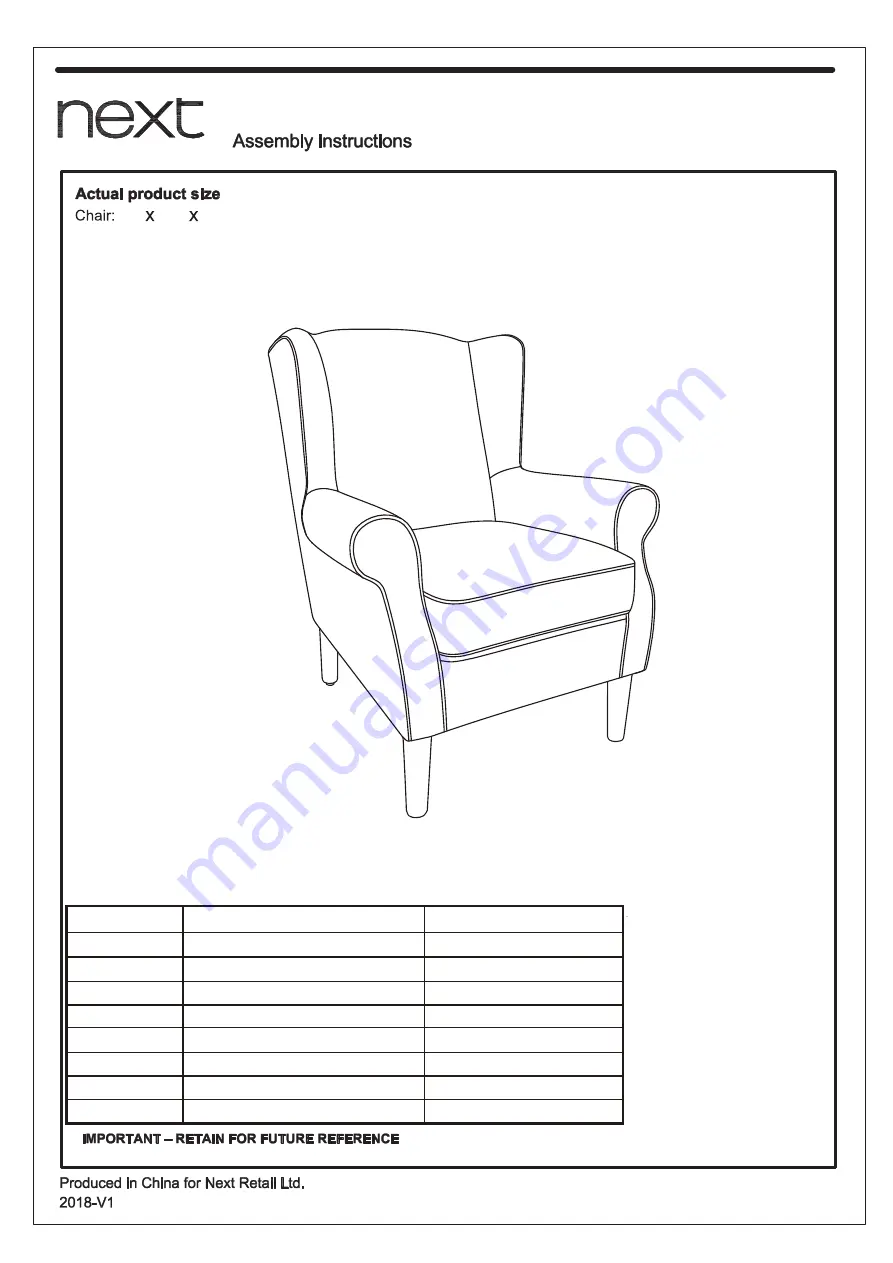 Next SHERLOCK II CHAIR Assembly Instructions Manual Download Page 1