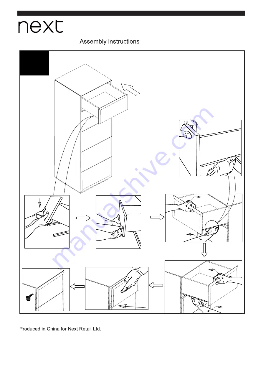 Next SLOANE TALL CHEST 927378 Скачать руководство пользователя страница 6