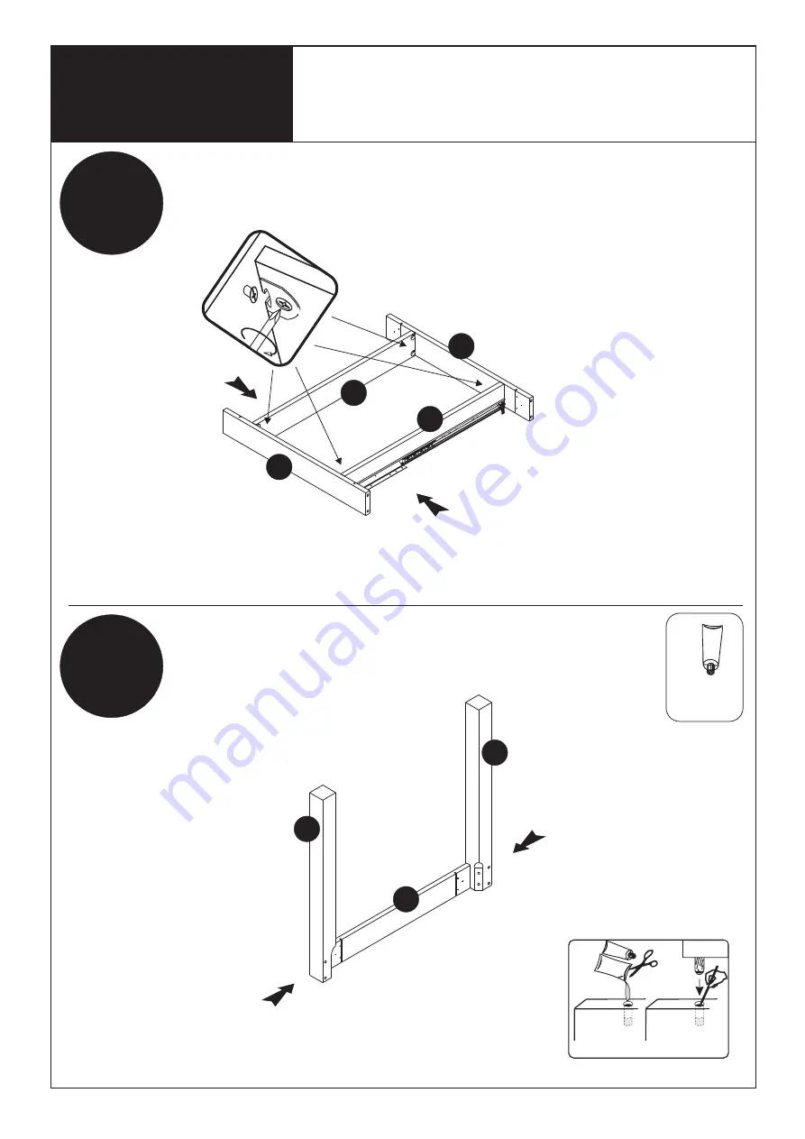 Next STANYTON DARK SQUARE TO RECTANGE 127345 Assembly Instructions Manual Download Page 7