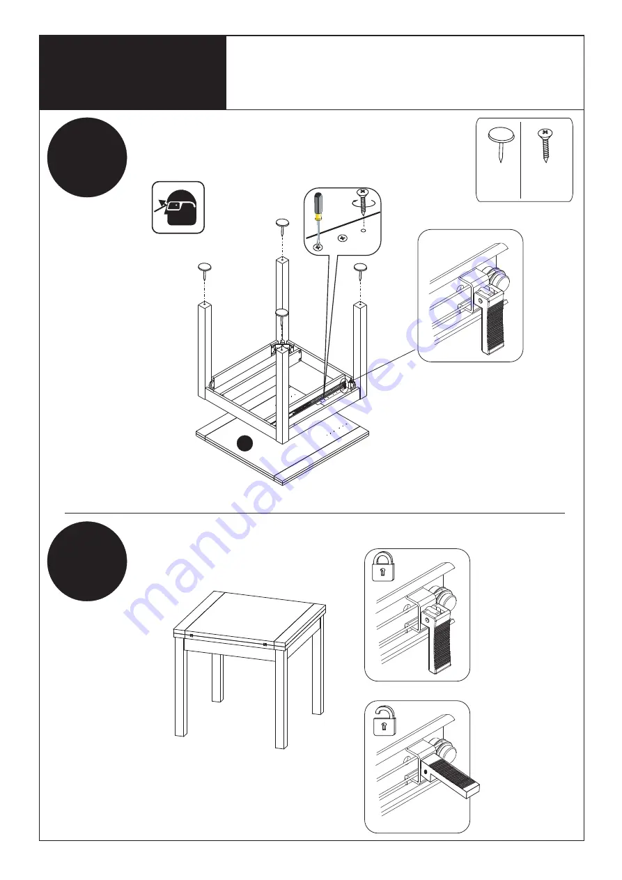 Next STANYTON DARK SQUARE TO RECTANGE 127345 Assembly Instructions Manual Download Page 9