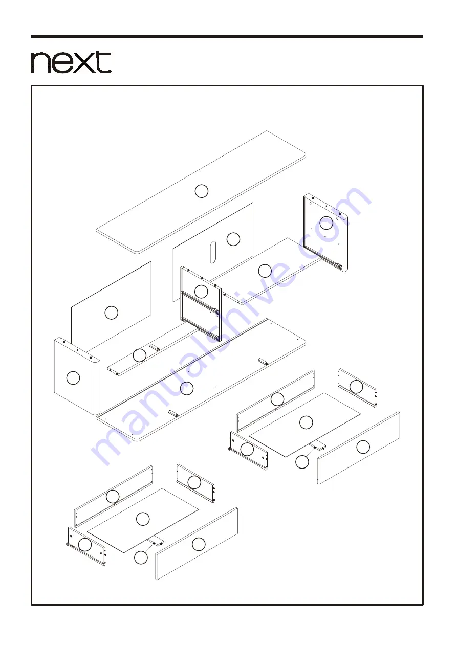 Next WHITE GLOSS TV UNIT 997632 Скачать руководство пользователя страница 3