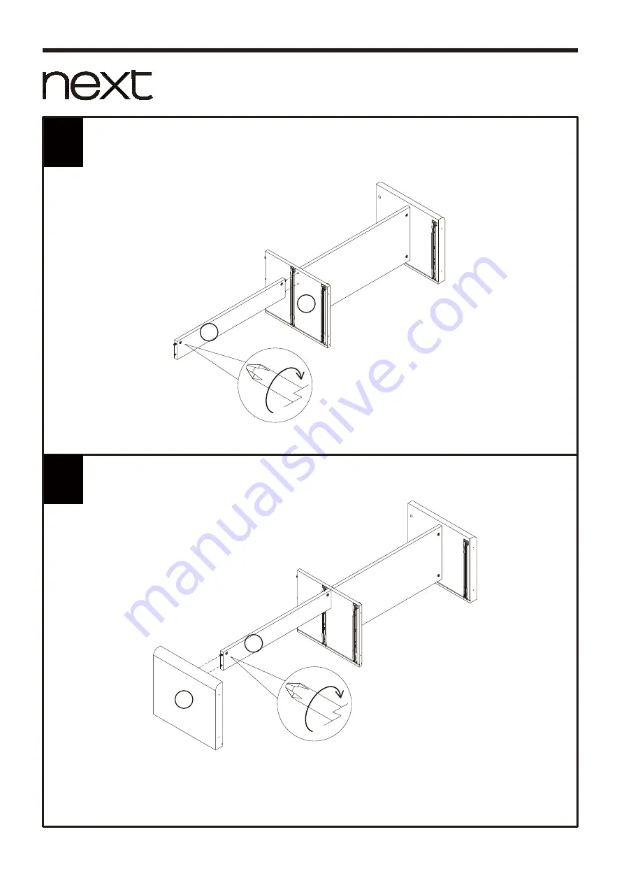 Next WHITE GLOSS TV UNIT 997632 Assembly Instructions Manual Download Page 7