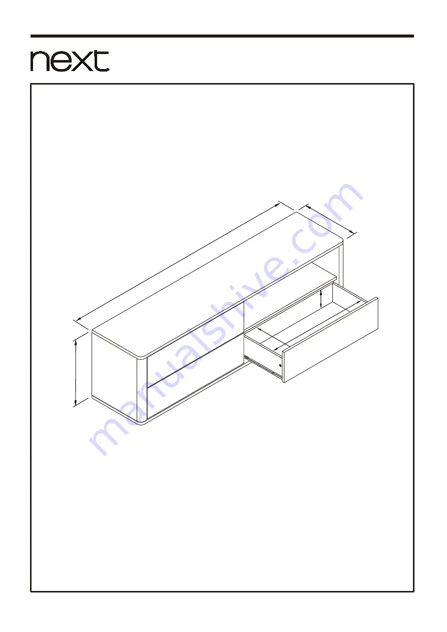 Next WHITE GLOSS TV UNIT 997632 Assembly Instructions Manual Download Page 12