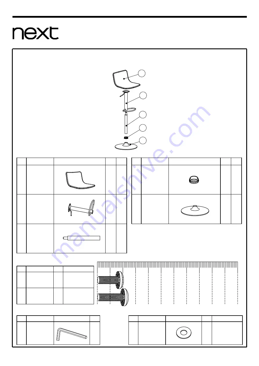 Next WYATT BARSTOOL Assembly Instructions Manual Download Page 4