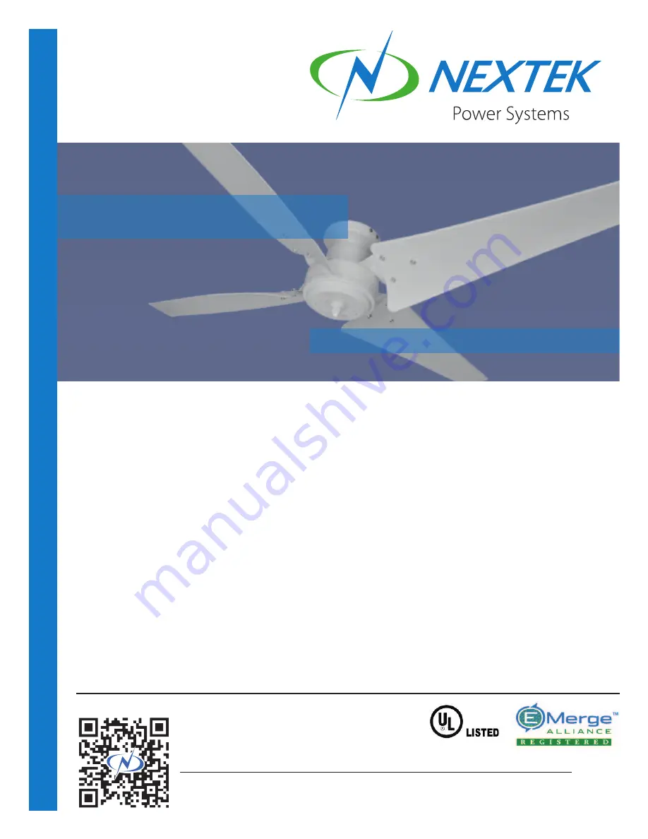 Nextek 3-Blade Vari-Cyclone Installation And User Manual Download Page 1