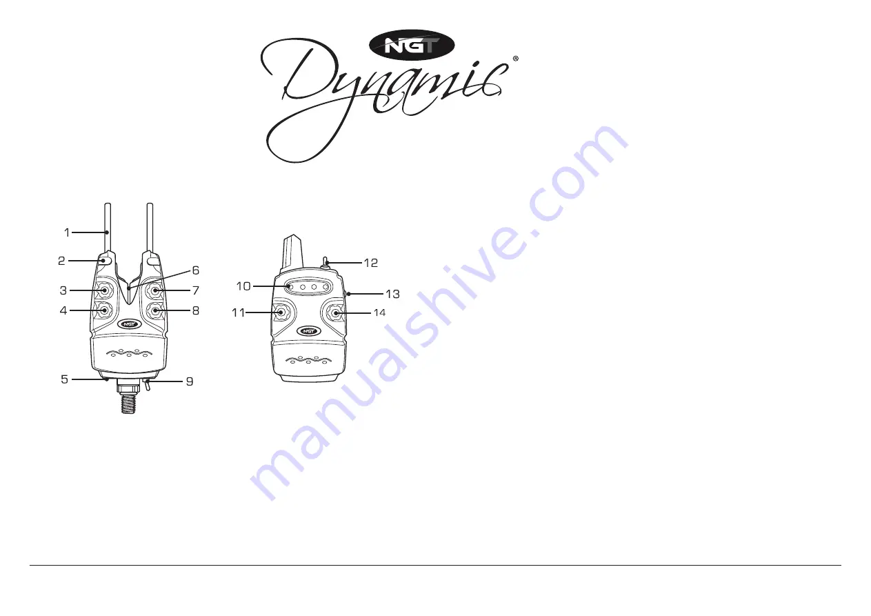 NGT Dynamic BITE ALARM SET Quick Start Manual Download Page 1