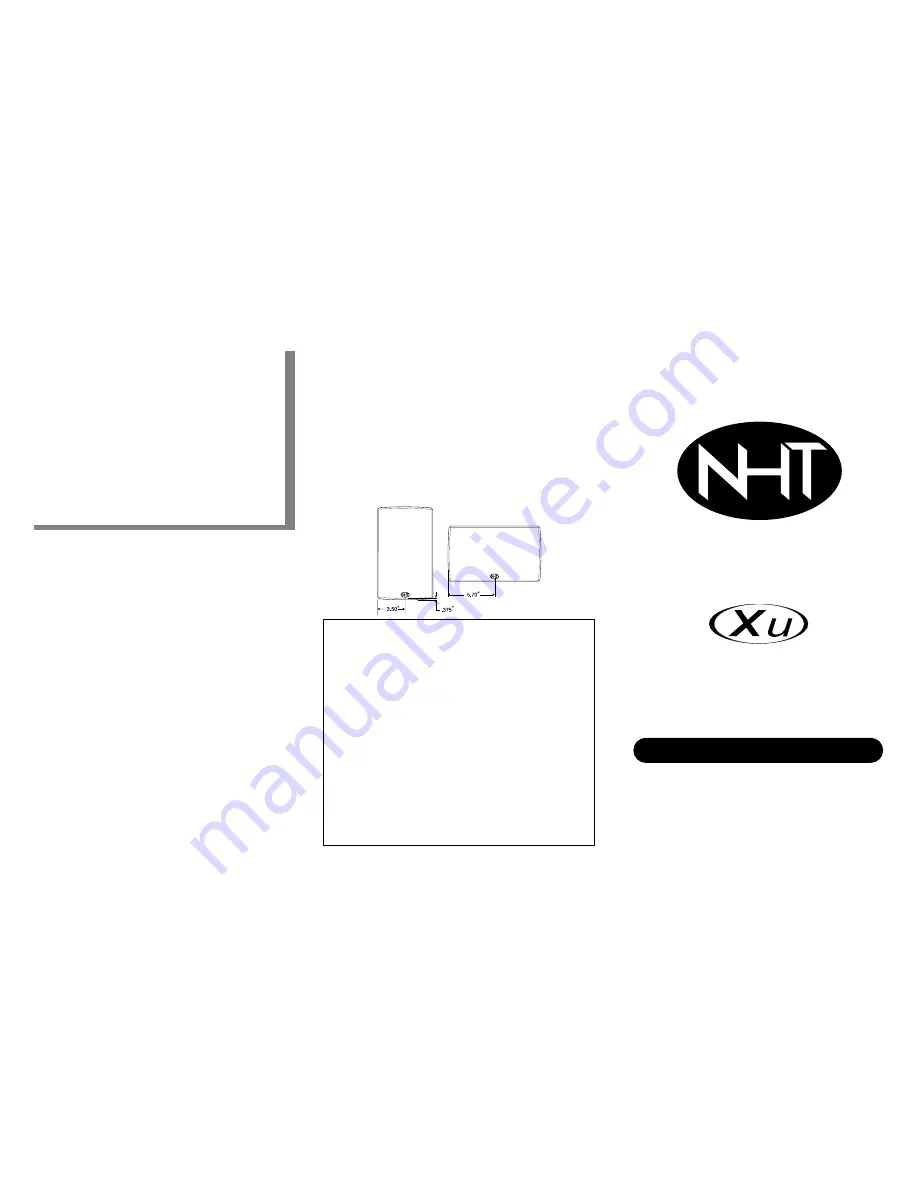 NHT Super Zero Xu Скачать руководство пользователя страница 2