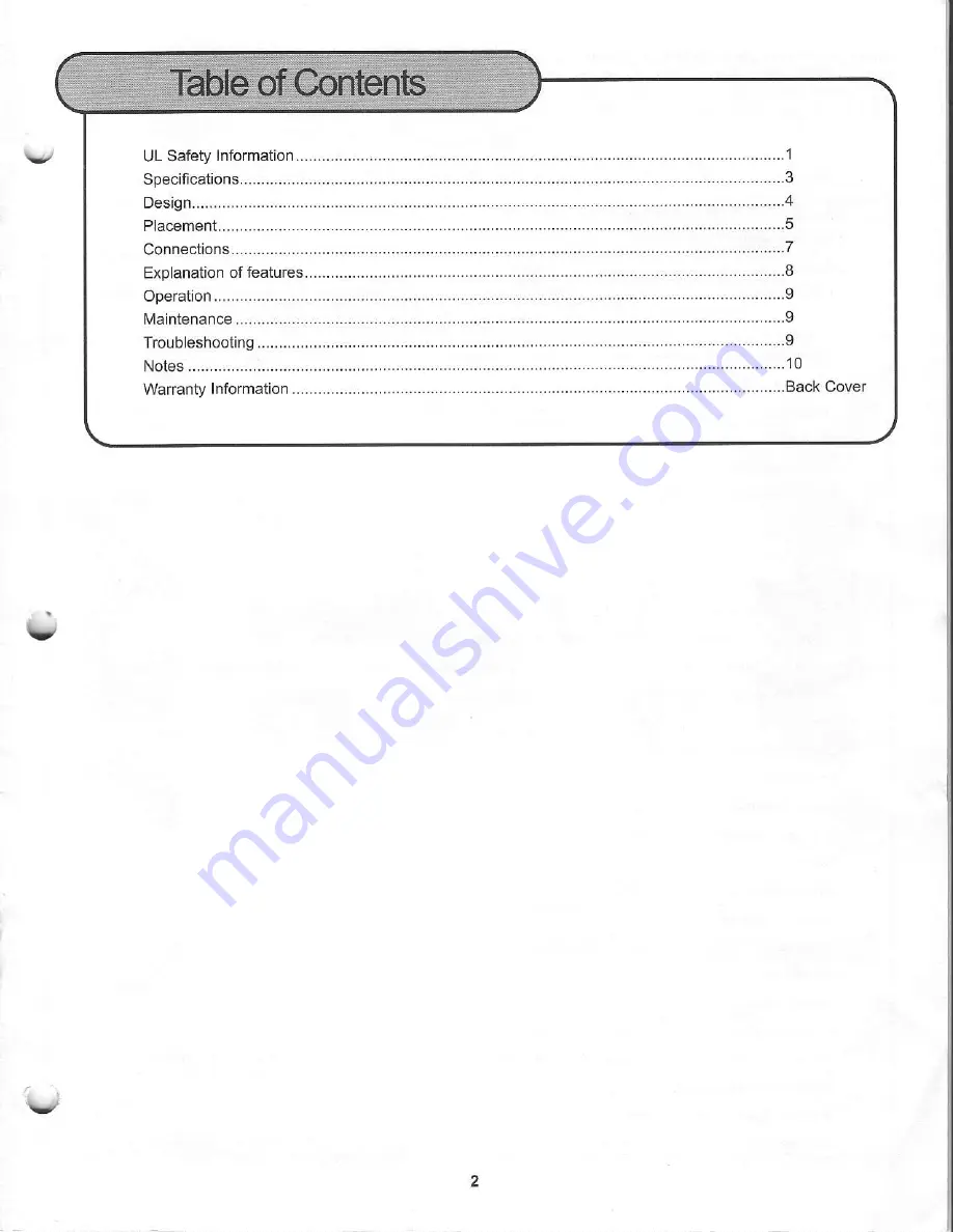 NHT VT-3 Owner'S Manual Download Page 3