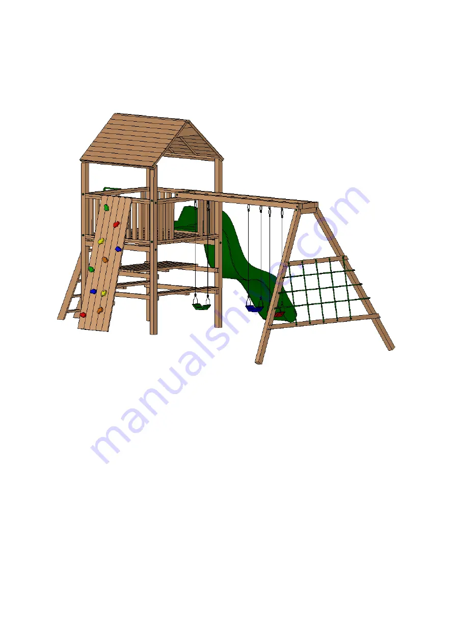 NI Climbing Frames Causeway 6ft Climbing Frame Instruction Manual Download Page 32