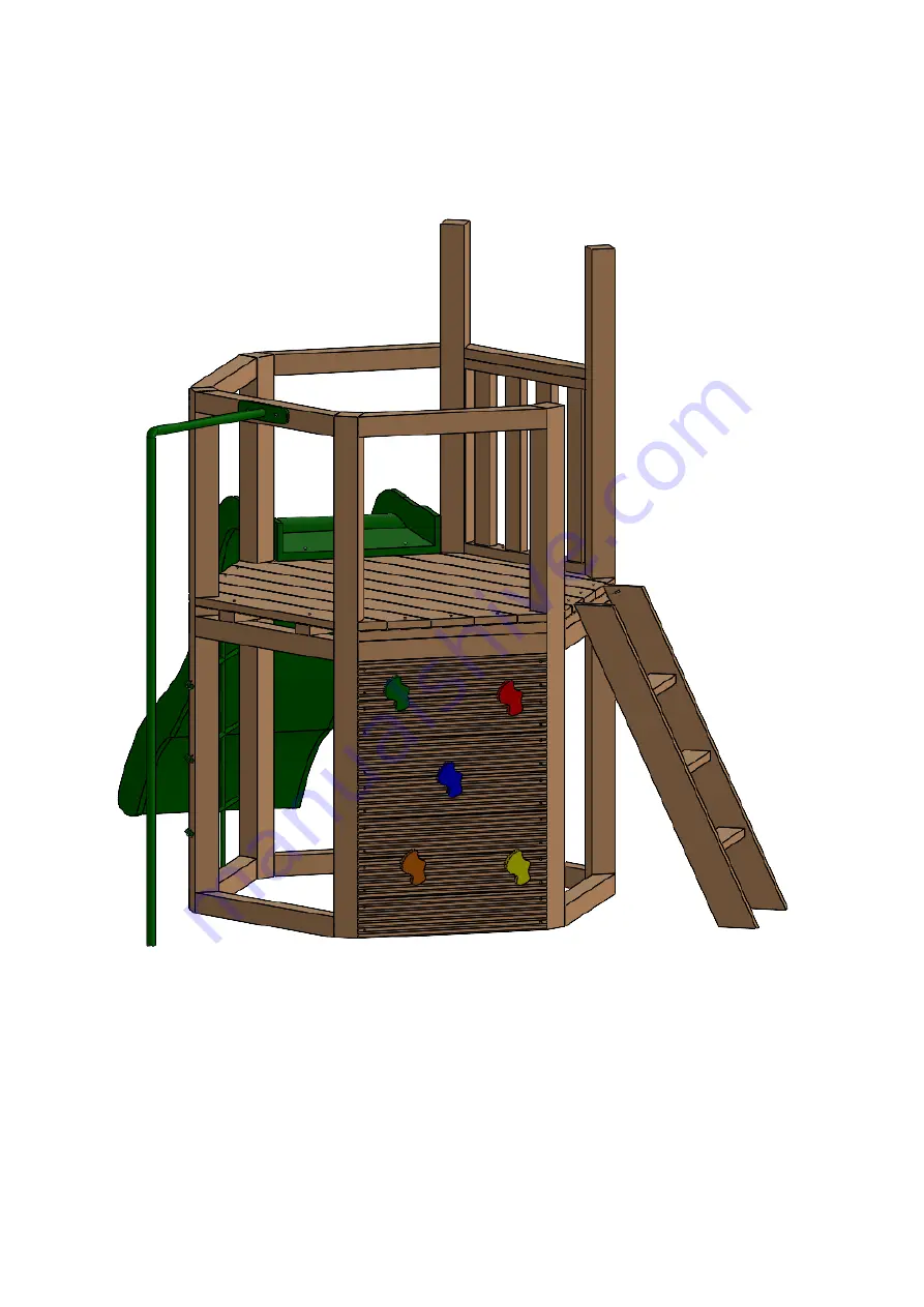 NI Climbing Frames Star Pillar Instruction Manual Download Page 22