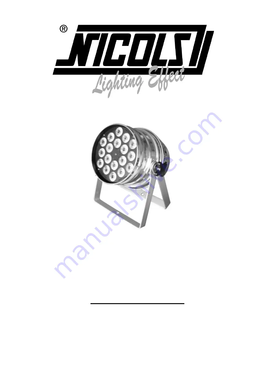 Nicols PAR LED 188 FC User Manual Download Page 1