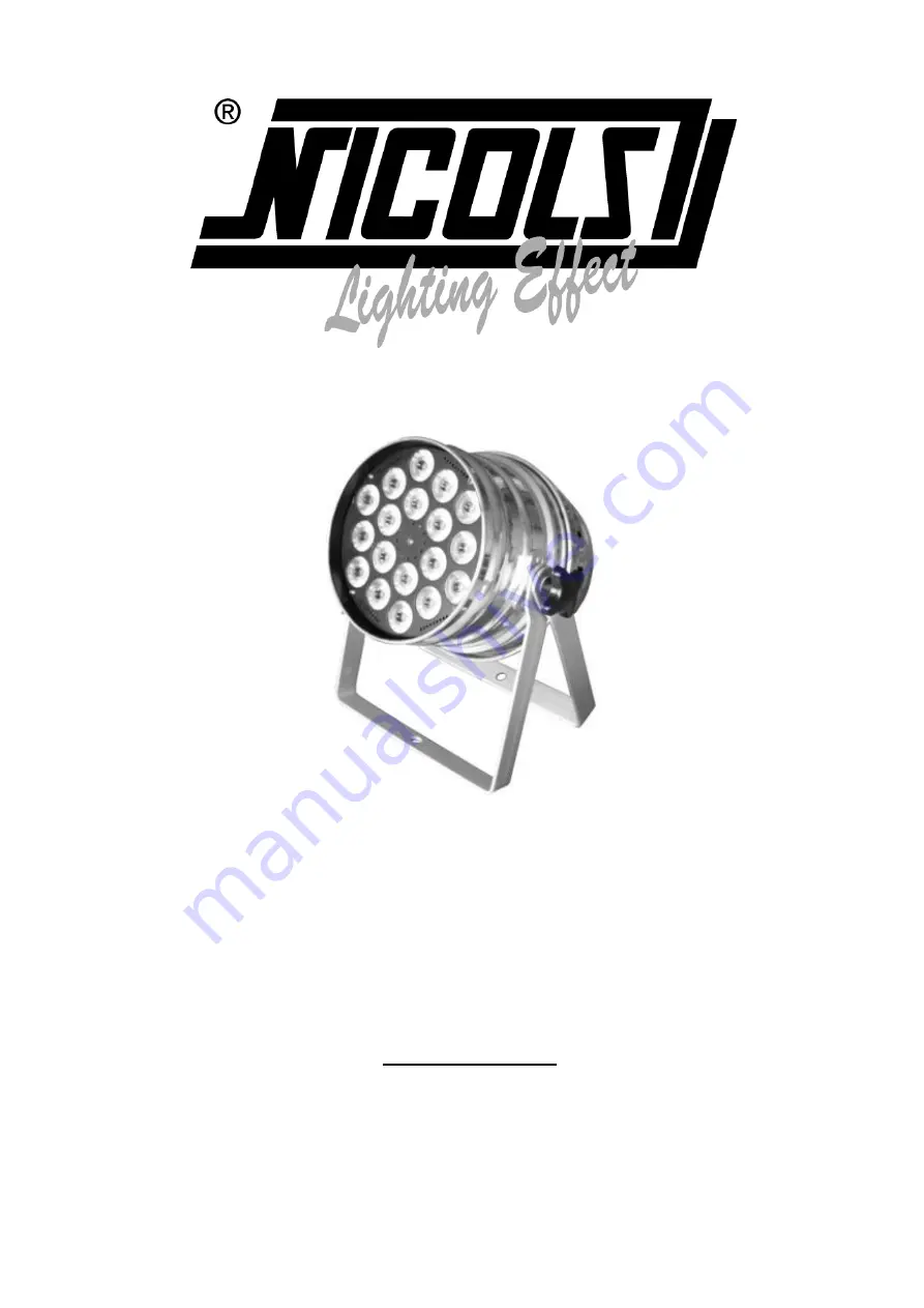 Nicols PAR LED 188 FC User Manual Download Page 6