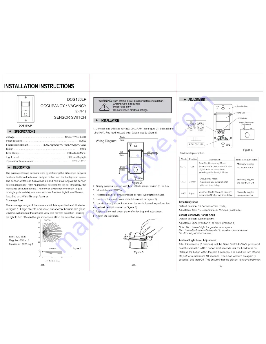 NICOR DOS180LP Скачать руководство пользователя страница 1