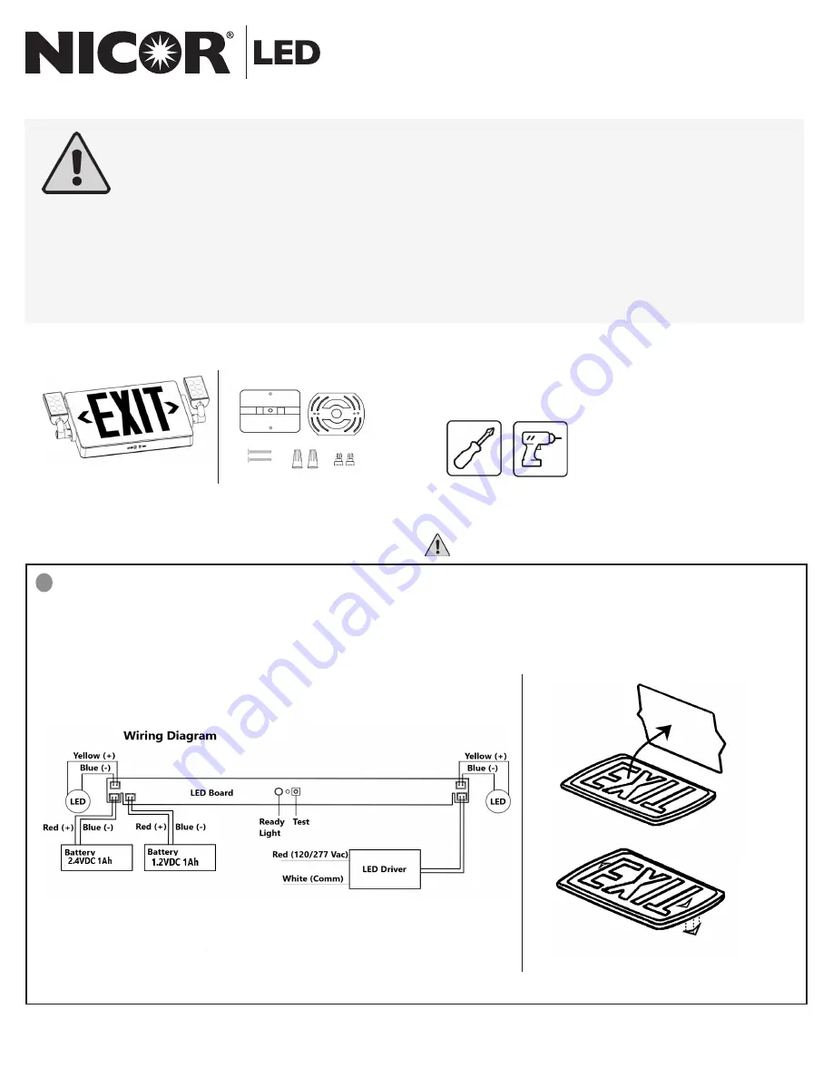 NICOR ECL21UNVWHR2 Installation Instructions Download Page 1