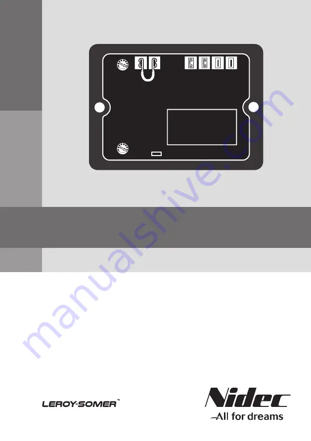 Nidec LEROY-SOMER R221 Скачать руководство пользователя страница 1