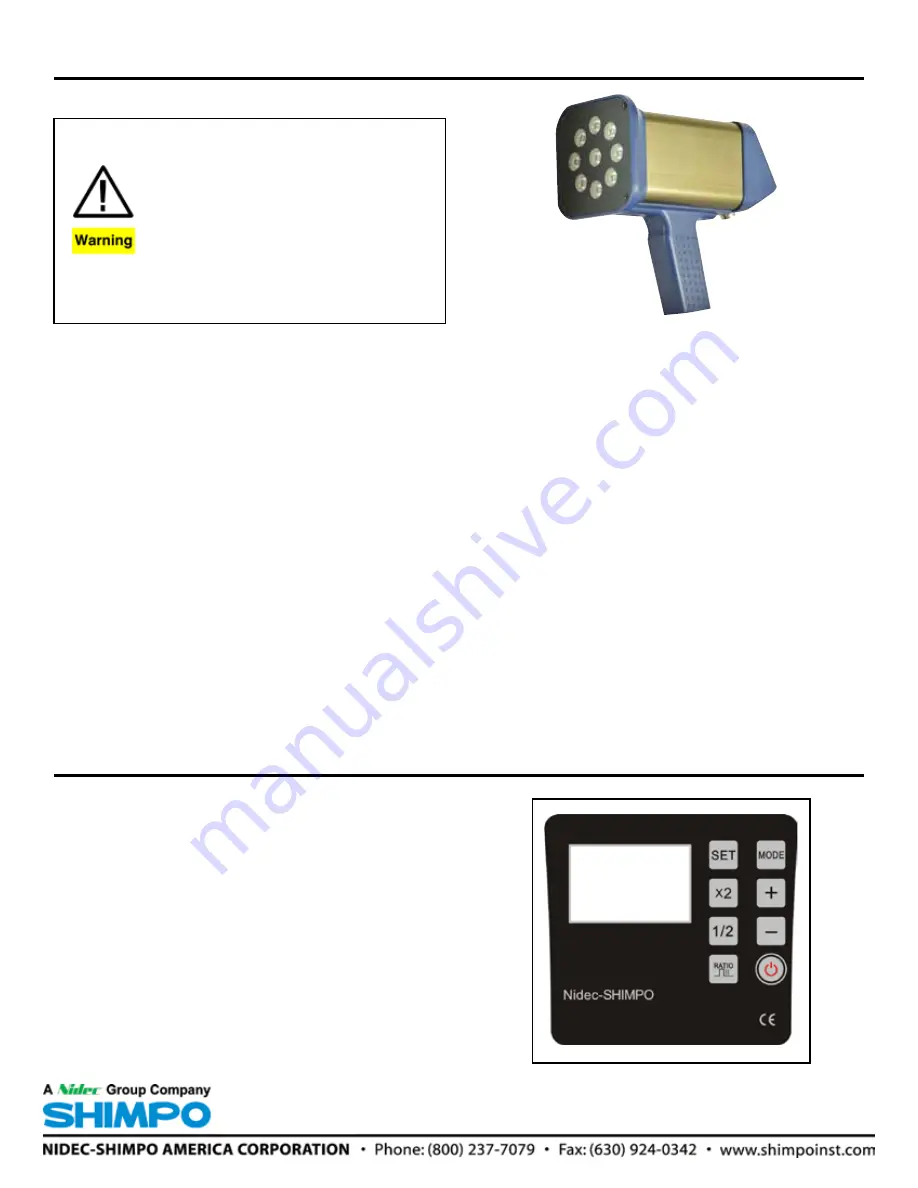 Nidec Shimpo ST-320BL Operation Manual Download Page 2