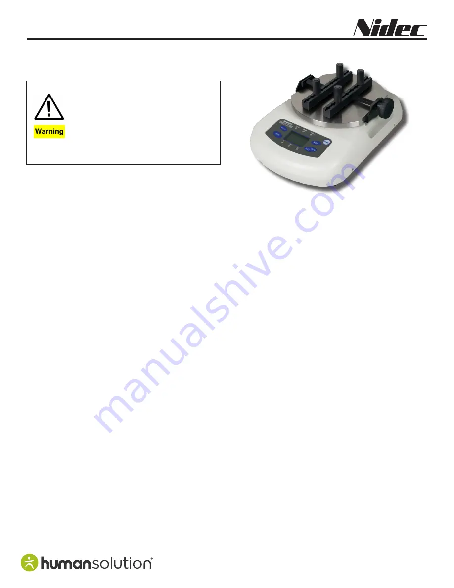 Nidec TNP-0.5 Operation Manual Download Page 1