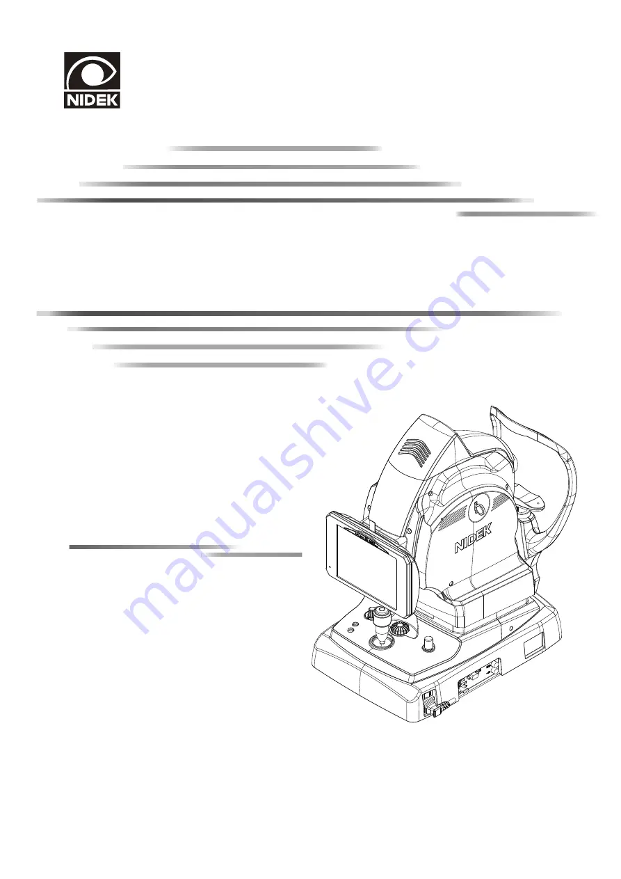 Nidek Medical AFC-330 Скачать руководство пользователя страница 1