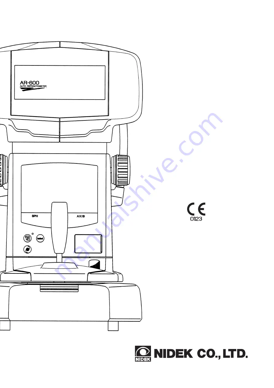 Nidek Medical AR-600 Скачать руководство пользователя страница 1