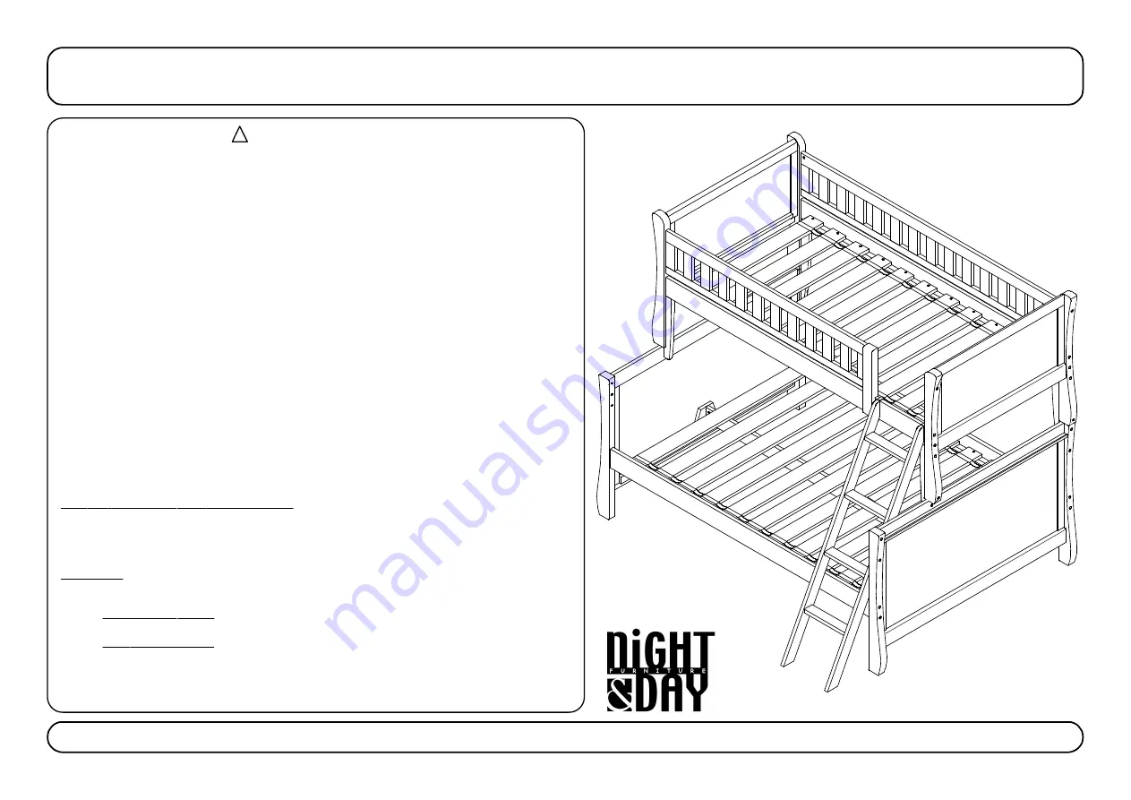 Night & Day Furniture Scribbles Twin Bunk Bed Скачать руководство пользователя страница 1