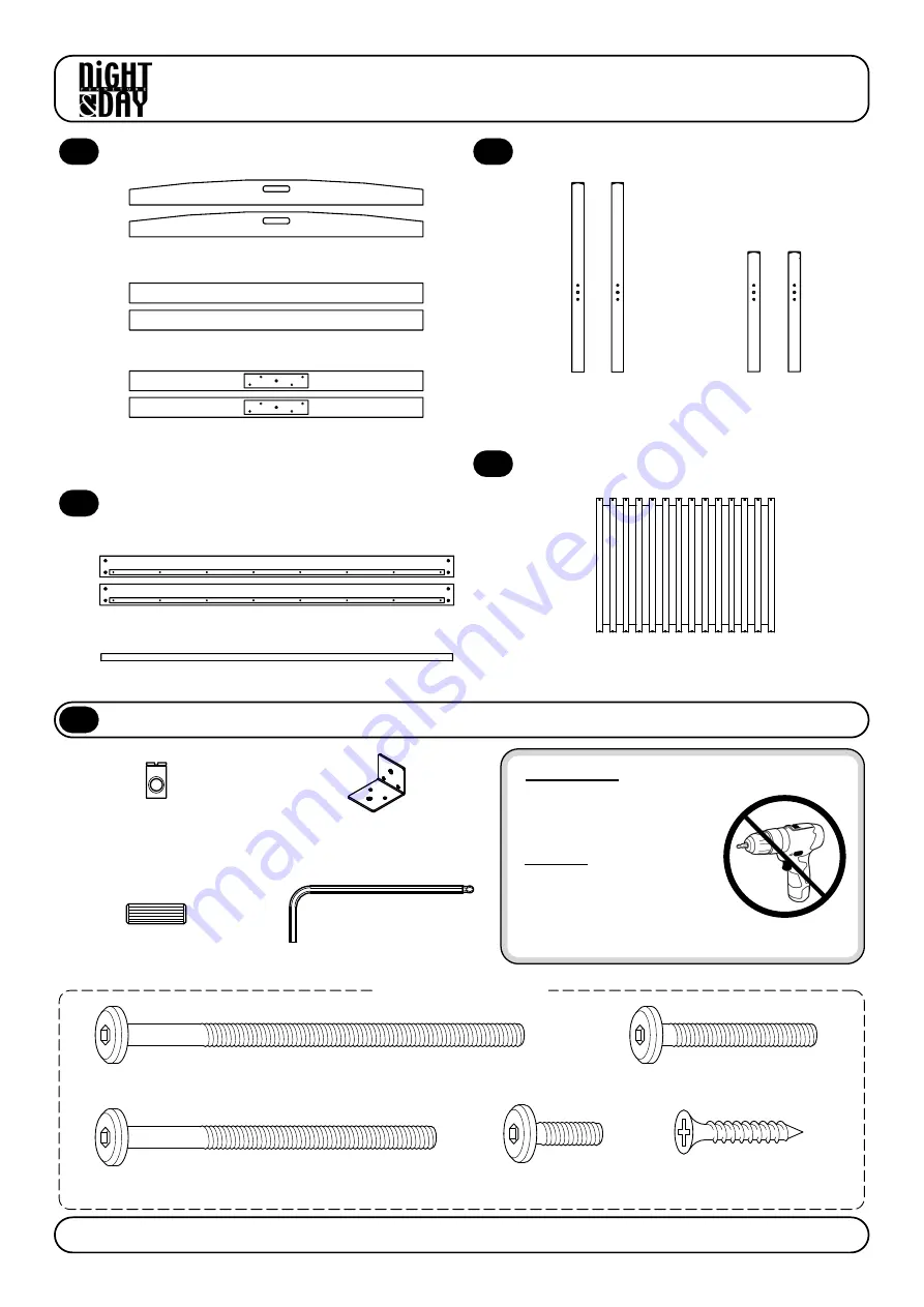 Night & Day Furniture Sesame Footboard Assembly Instructions Download Page 1