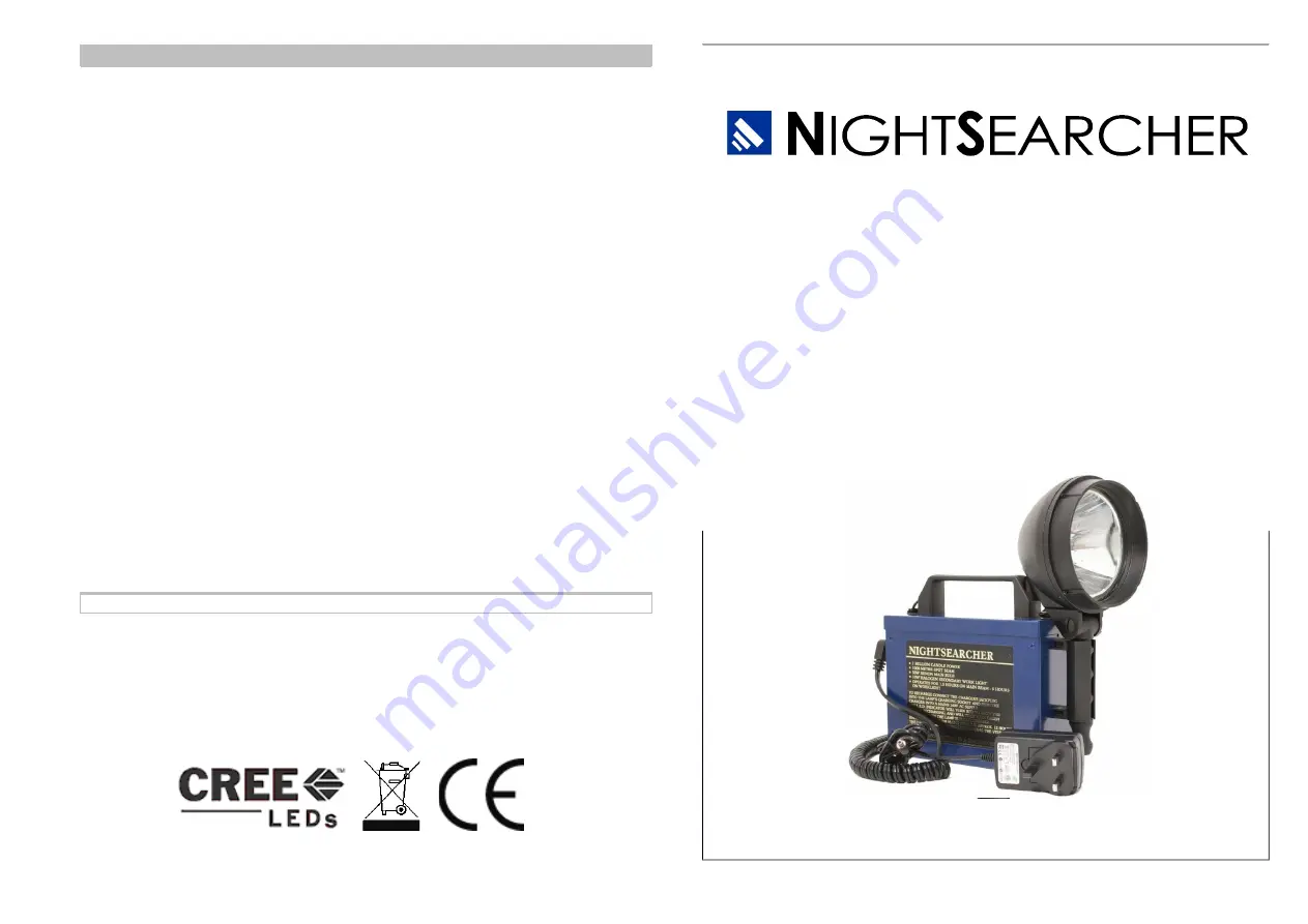 NightSearcher NS750 XML Manual Download Page 1