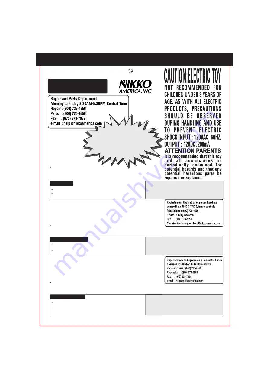 Nikko ST-39710 Owner'S Manual Download Page 1