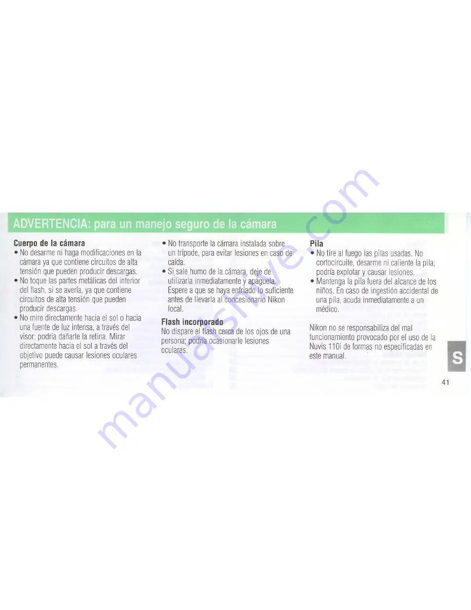 Nikon 110i - Nuvis APS Camera Instruction Manual Download Page 41