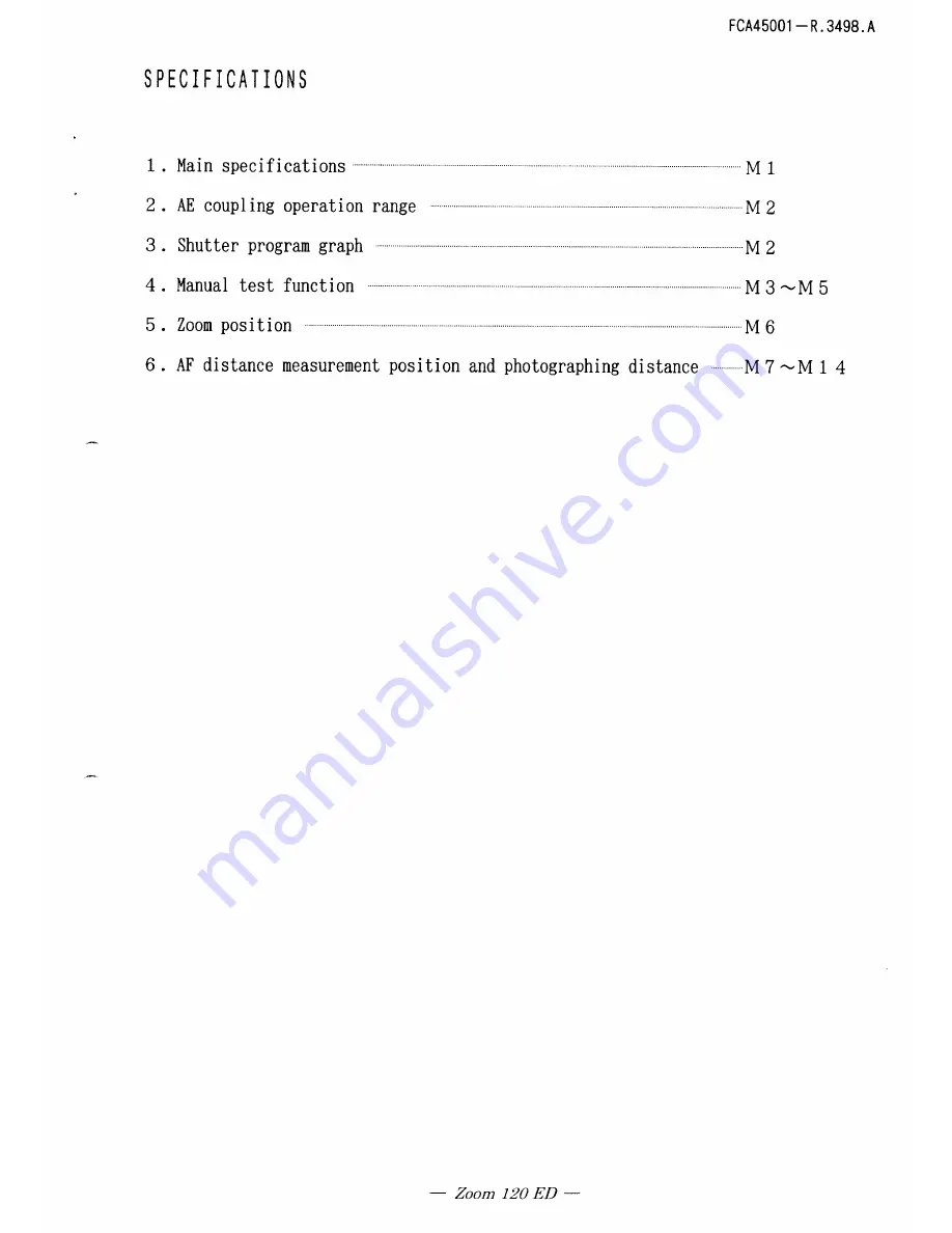 Nikon 120ED - Lite Touch 120 ED/QD Zoom Date 35mm Camera Repair Manual Download Page 2