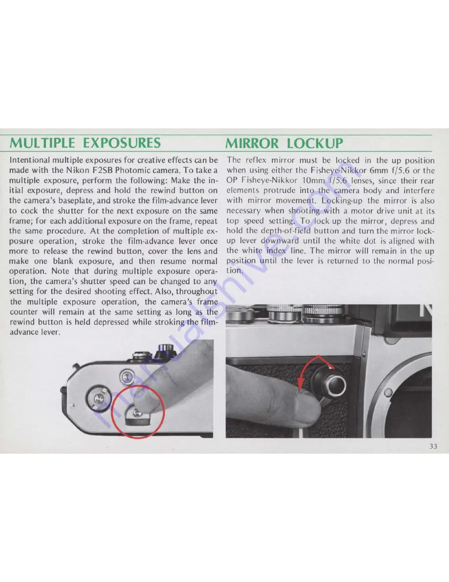 Nikon 2SB Photomic Instruction Manual Download Page 33