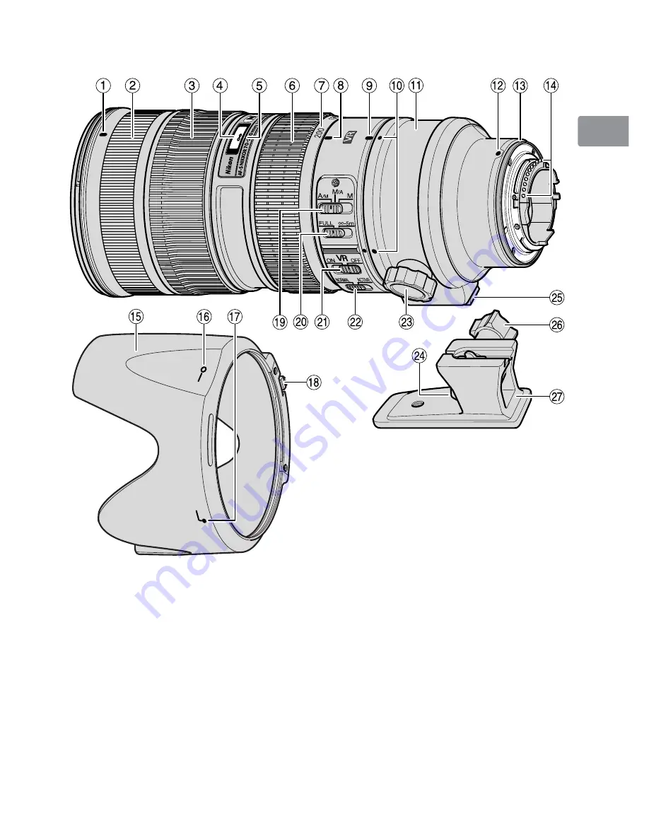 Nikon AF-S VR Zoom-Nikkor 70-200mm f/2.8G IF-ED Скачать руководство пользователя страница 15