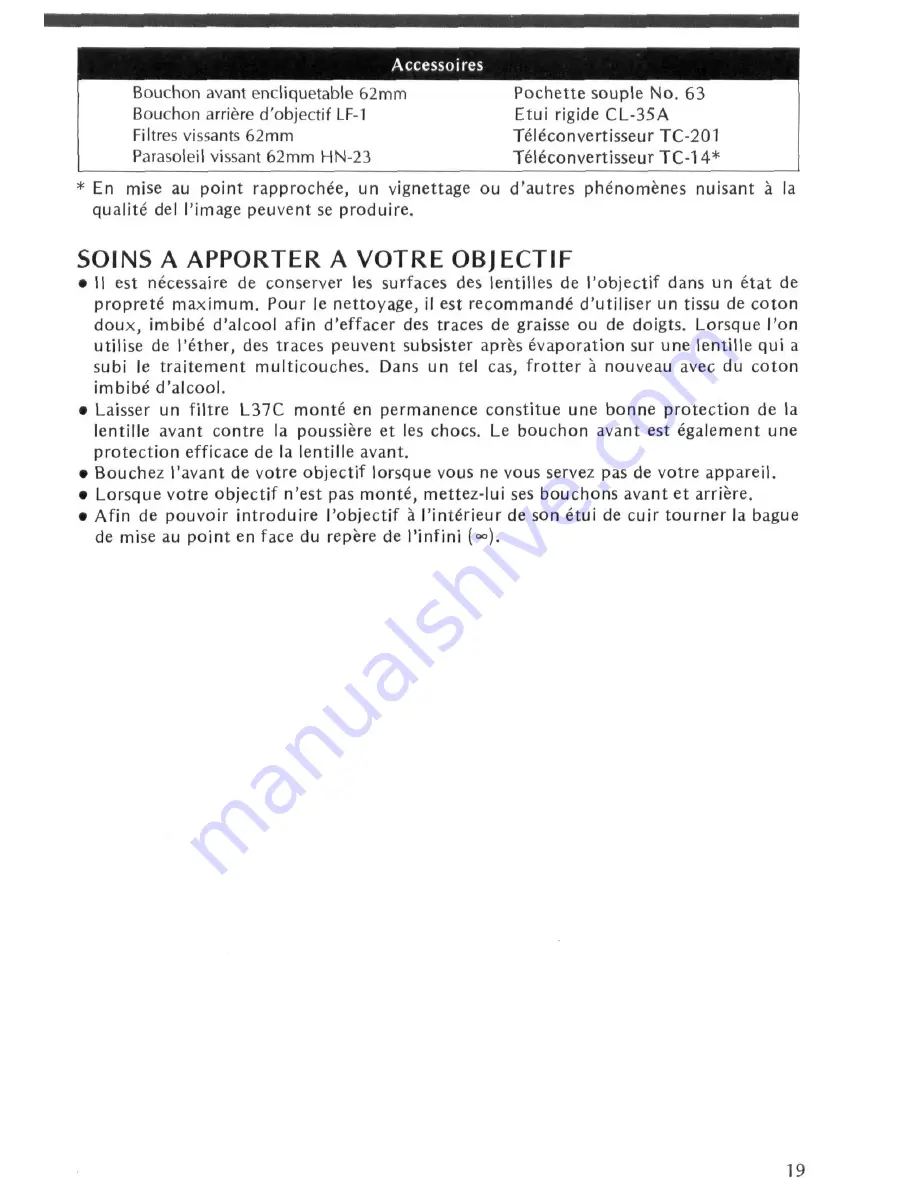 Nikon AI-S Zoom-Nikkor 80-200mm f/4 Instruction Manual Download Page 19