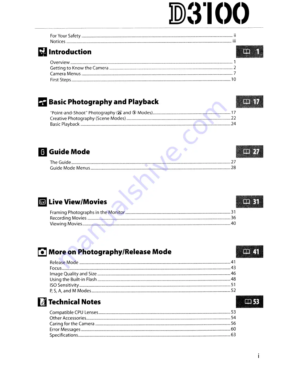 Nikon D3100 User Manual Download Page 3