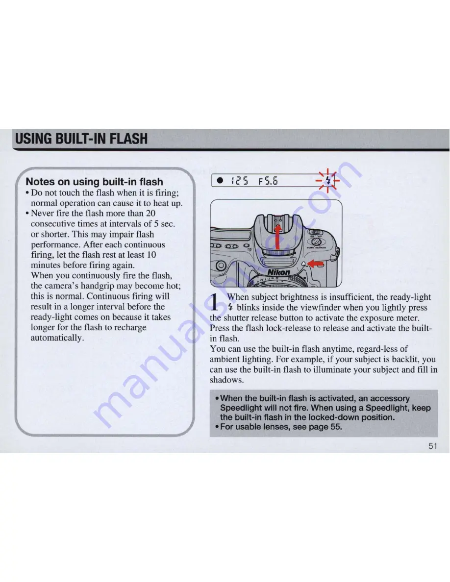 Nikon F50 Instruction Manual Download Page 51