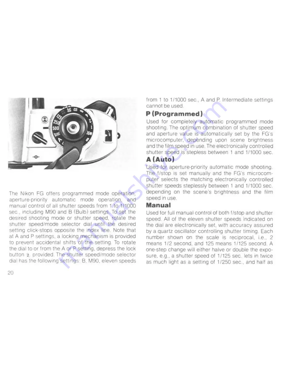 Nikon FG Скачать руководство пользователя страница 20