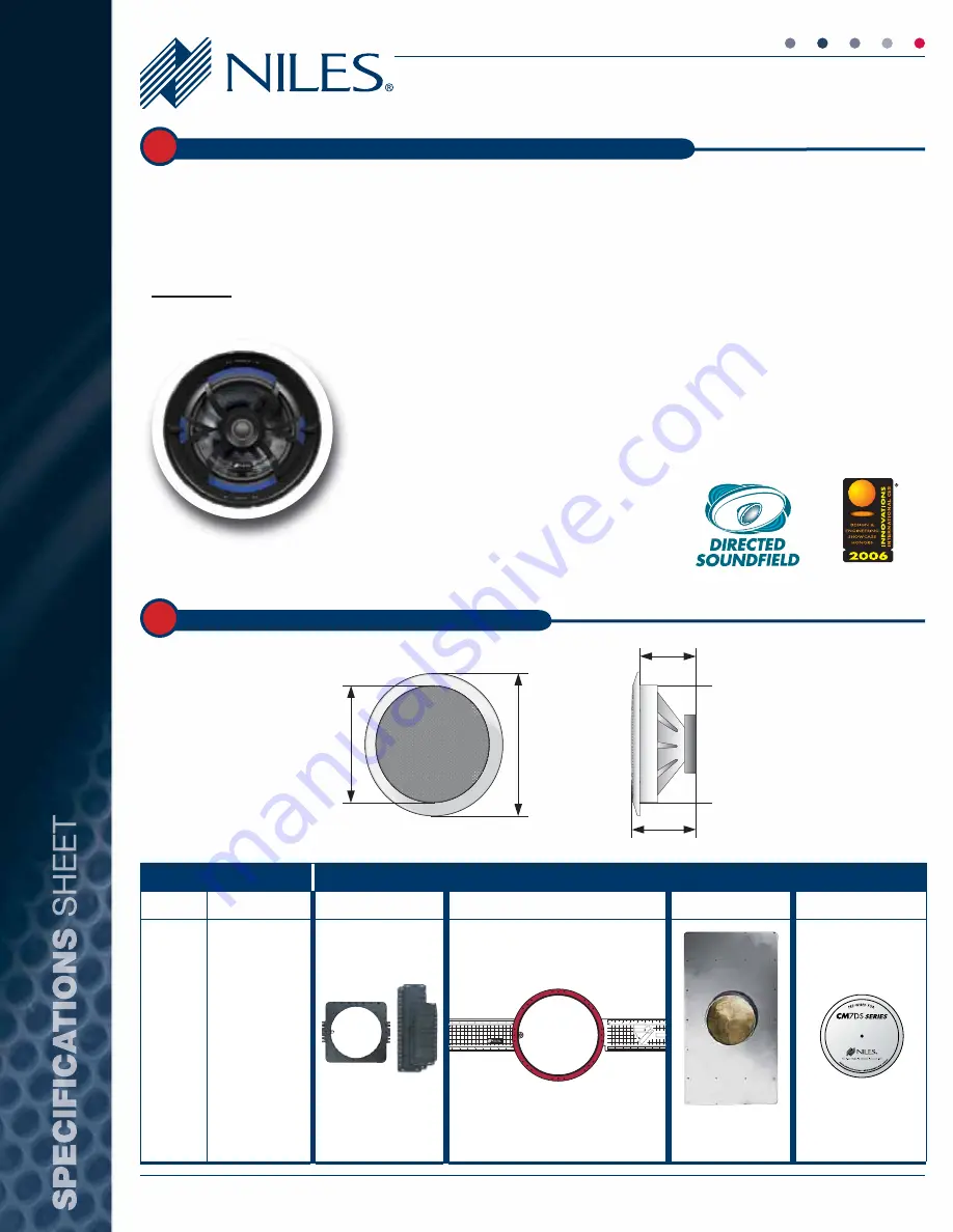 Niles CM760DS Specification Sheet Download Page 2