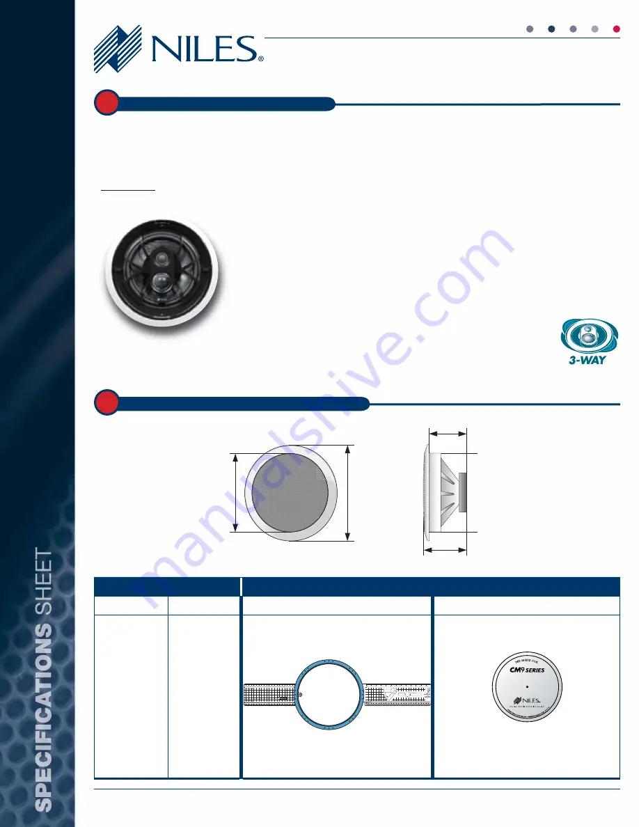 Niles CM963 Specification Sheet Download Page 2