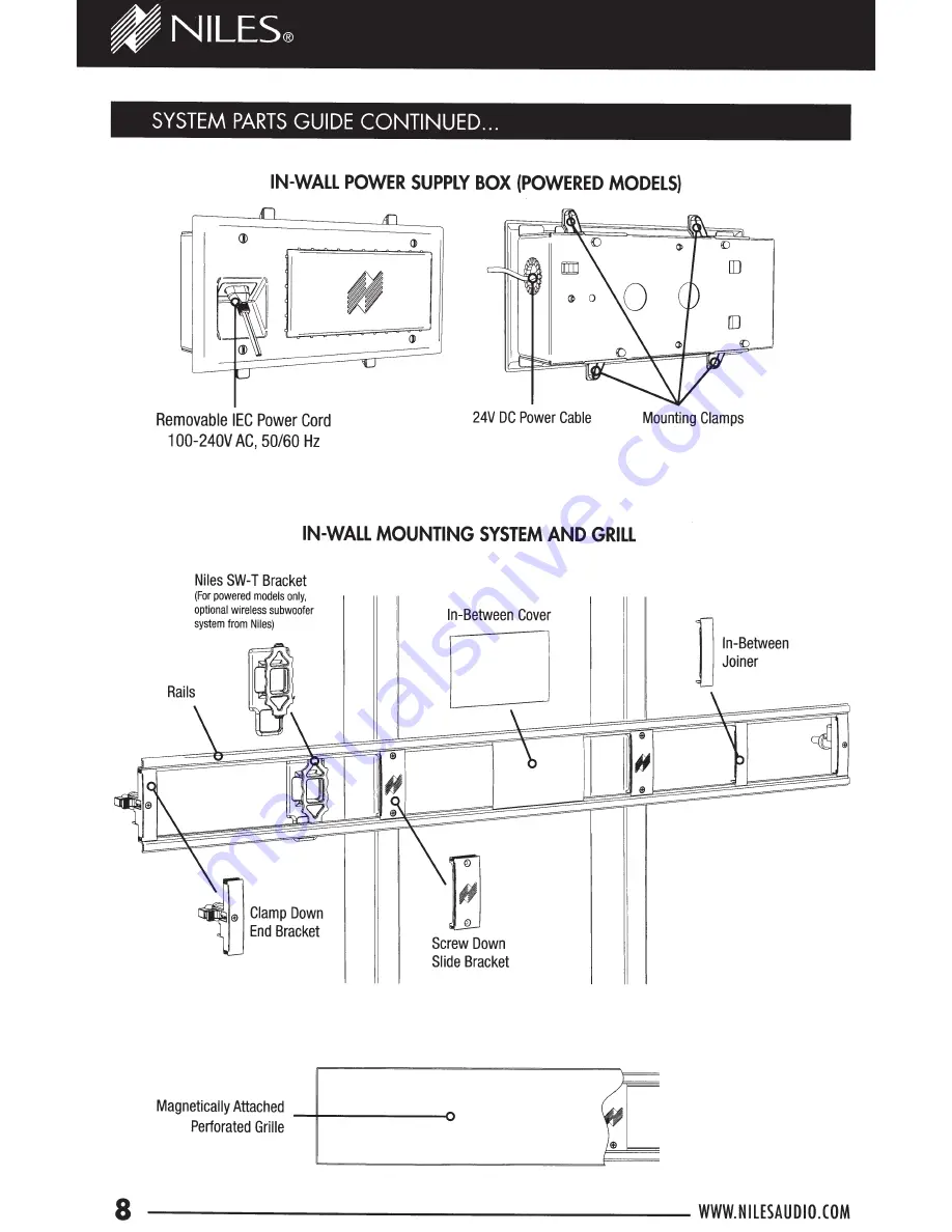 Niles Cynema Soundfield CSF48A Installation Manual Download Page 8