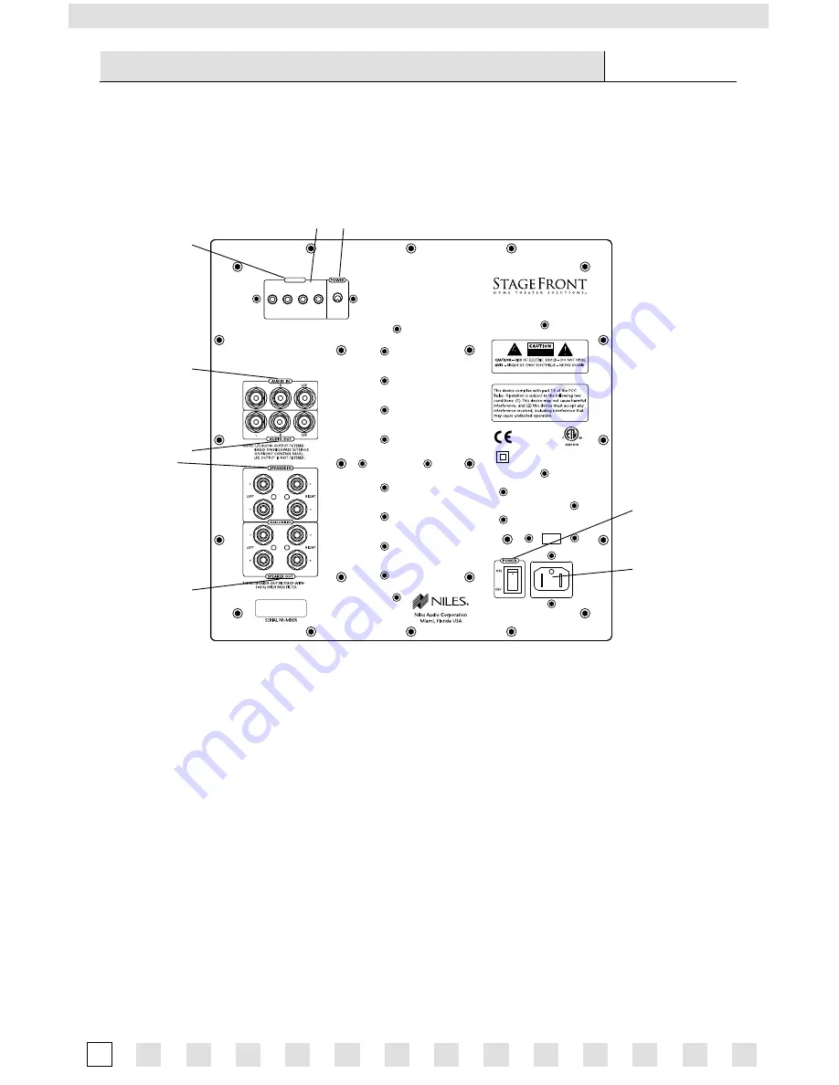 Niles StageFront Home Theater Solutions Pro15SW Скачать руководство пользователя страница 10