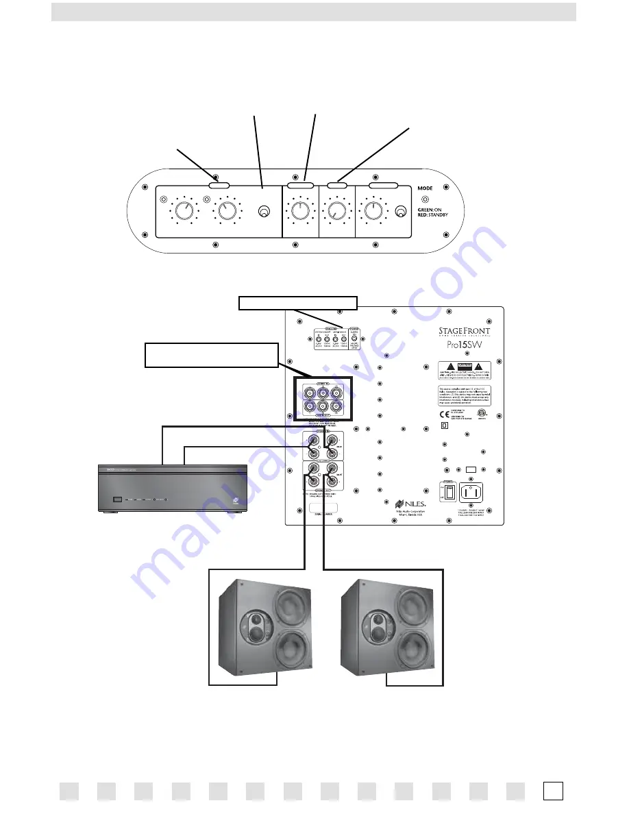 Niles StageFront Home Theater Solutions Pro15SW Installation Manual Download Page 15