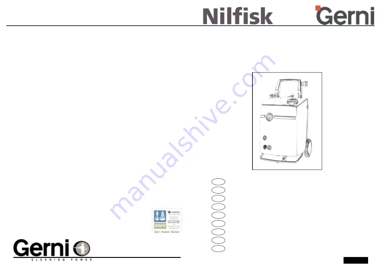 Nilfisk-Advance Gerni 2302A Скачать руководство пользователя страница 1