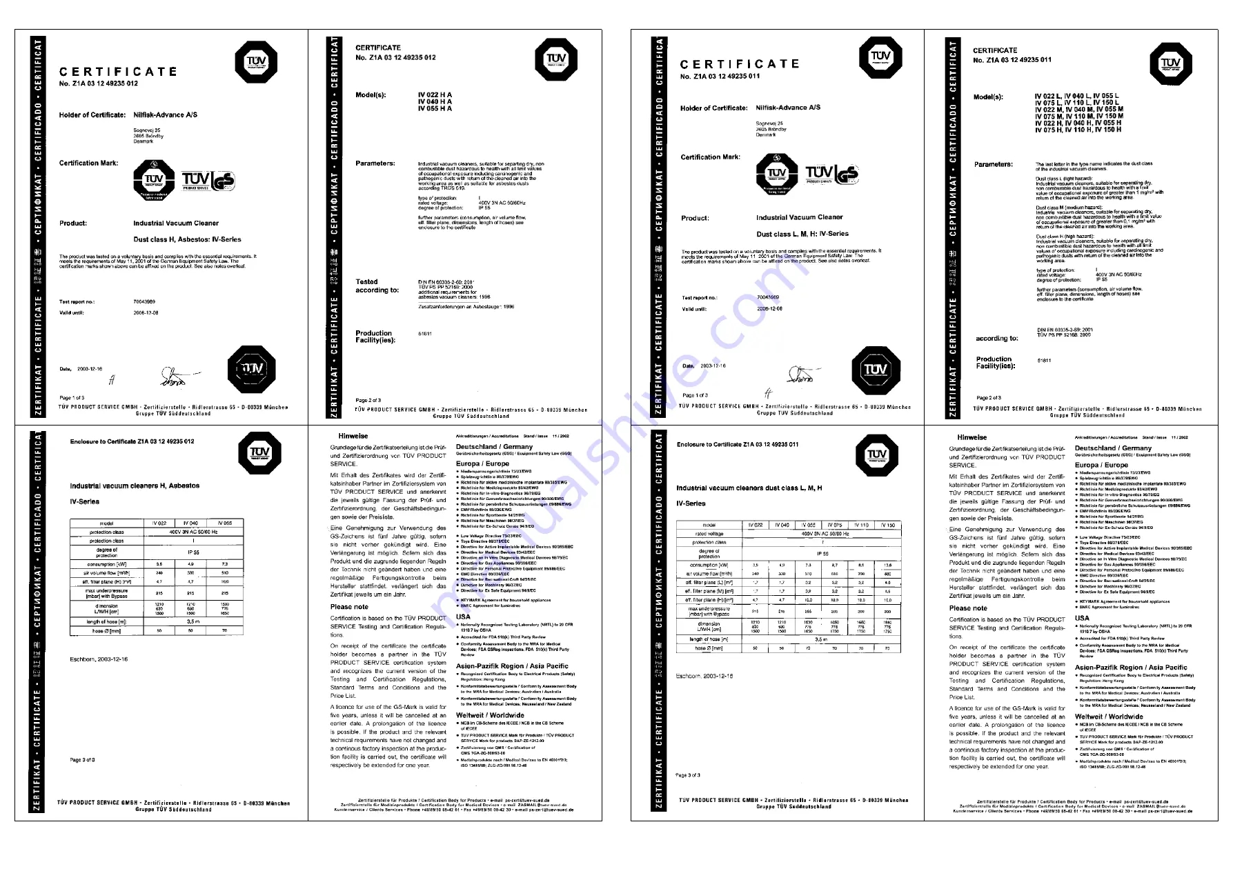 Nilfisk-Advance IV 055 Скачать руководство пользователя страница 60