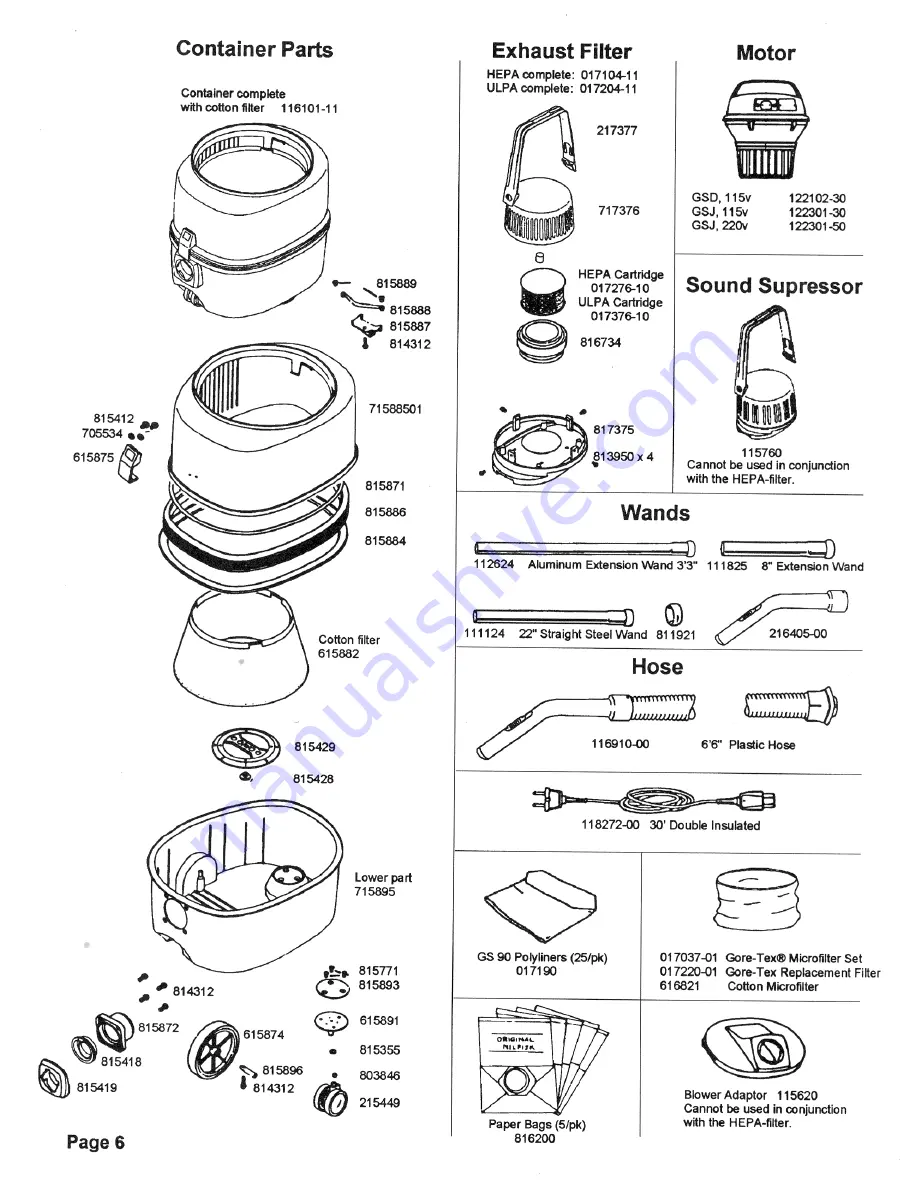 Nilfisk-Euroclean GS 90 Instructions For Use Manual Download Page 6