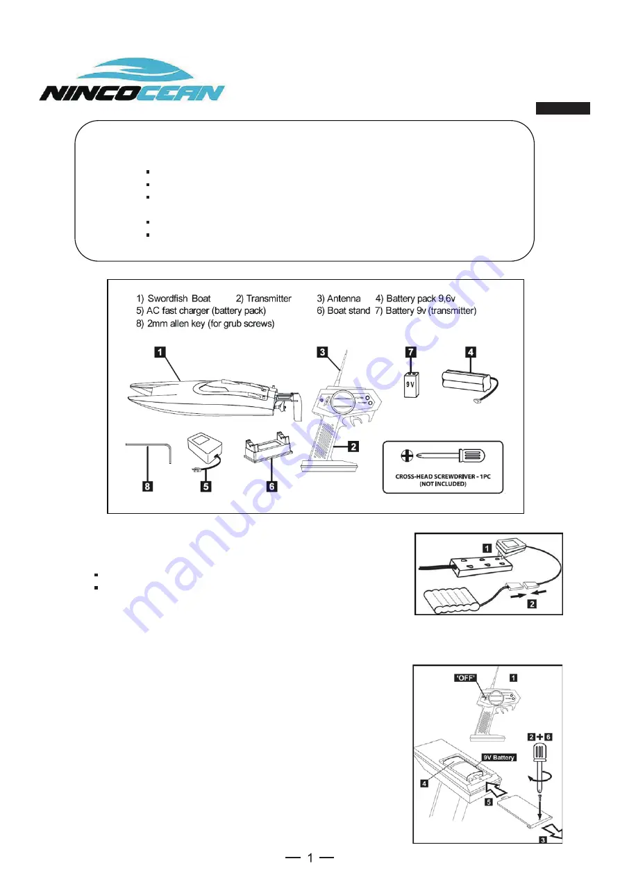 Nincocean NH99006 SWORDFISH Manual Download Page 1