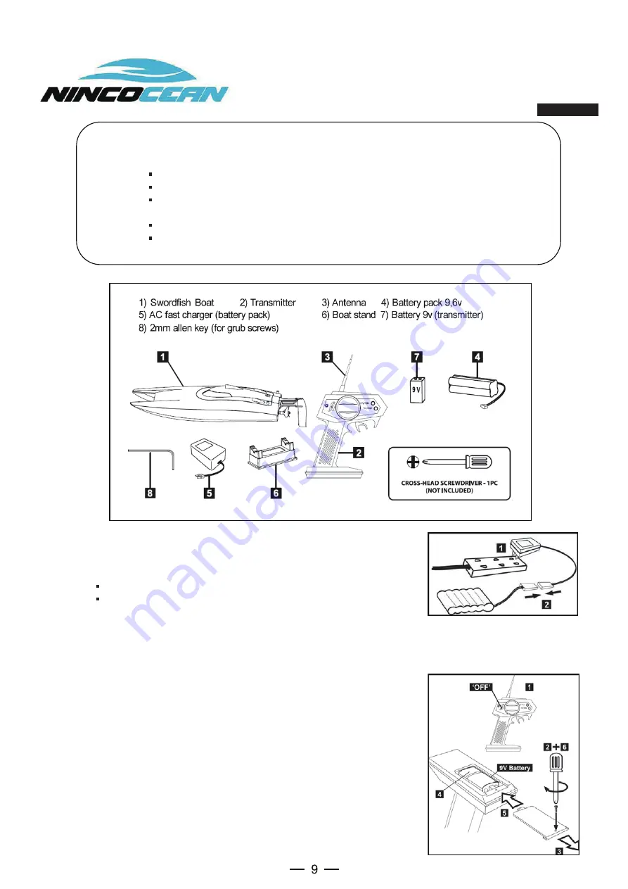 Nincocean NH99006 SWORDFISH Manual Download Page 9